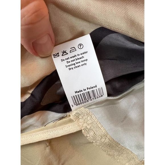 PAUL SMITH women cream ivory half-lined classic jacket skirt suit size 44 8 NWOT - Picture 10 of 16